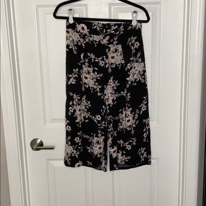 black floral printed pants